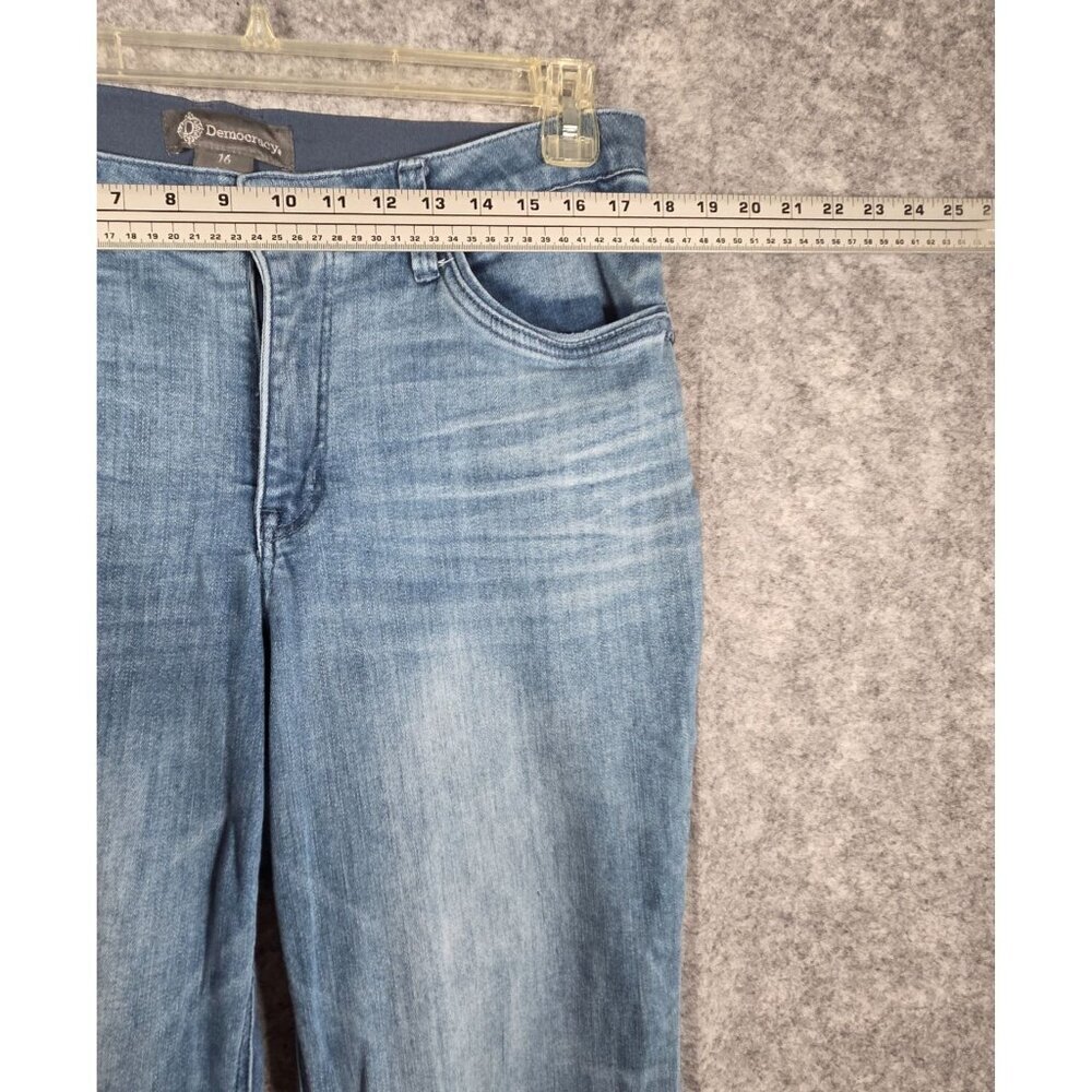 Democracy Women's Ab Technology ZDenim Jeans Slimming Lt Wash Blue Size 16 - Picture 3 of 9